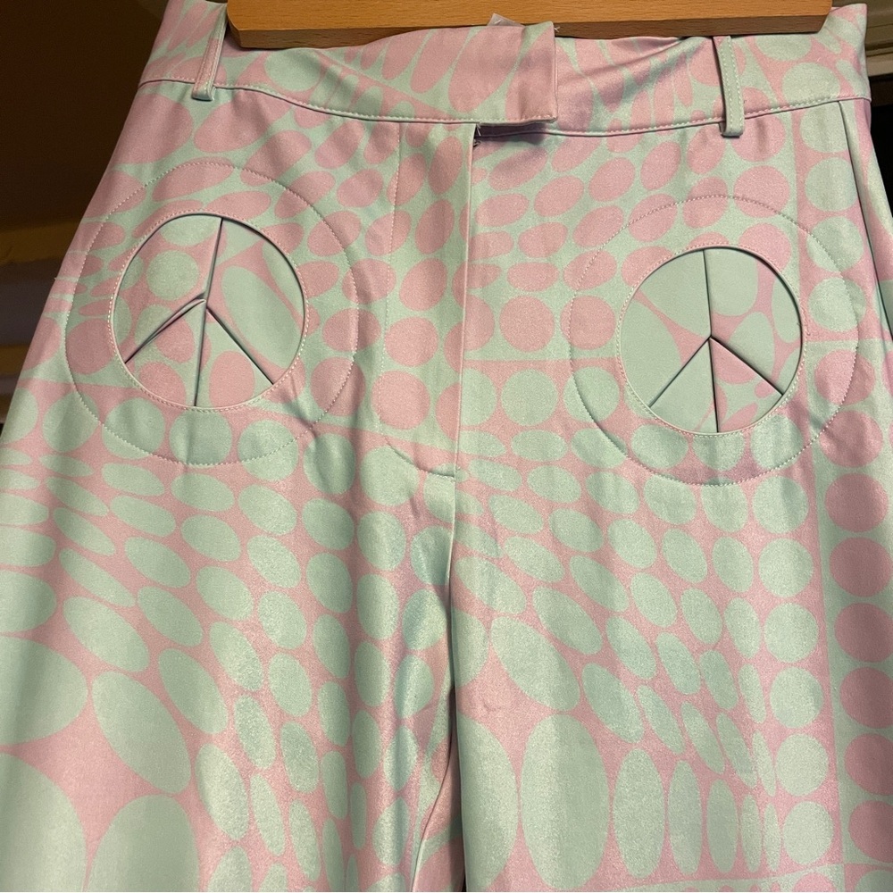 House of Sunny Pink and Mint Peace Trousers